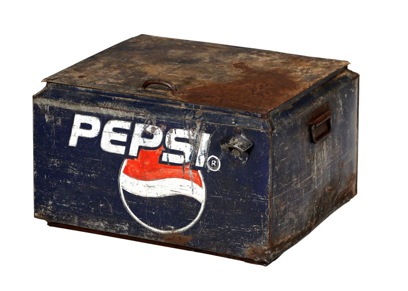 Sanu Babu Stará plechová chladnička, "Pepsi", 61x34x47cm
