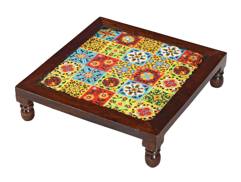 Sanu Babu Čajový stolek, keramická dlaždice, 30x30x8cm