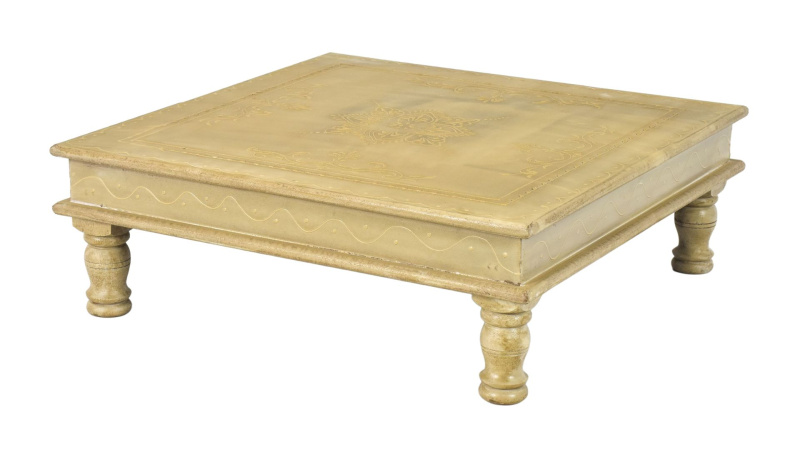 Sanu Babu Čajový stolek, ručně malovaný, 45x45x15cm (9S)