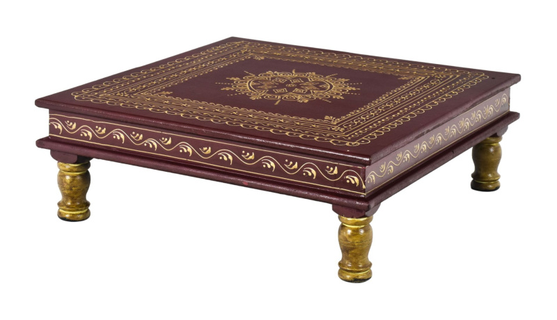 Sanu Babu Čajový stolek, ručně malovaný, 45x45x15cm (9U)