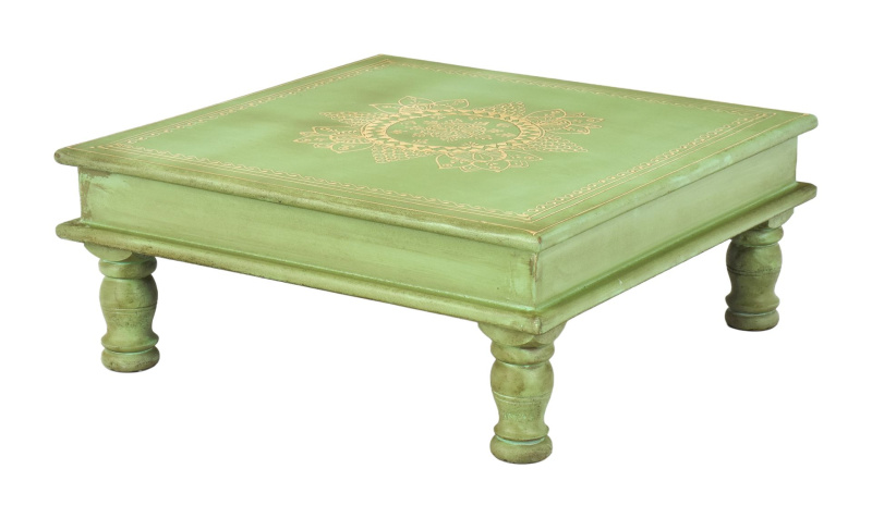 Sanu Babu Čajový stolek, ručně malovaný, 38x38x15cm (9V)