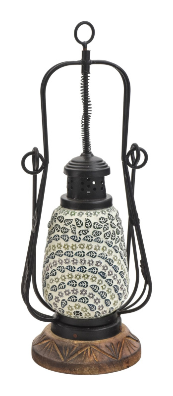 Sanu Babu Mozaiková lucerna na svíčku ve tvaru petrolejky, 14x14x43cm (0T)