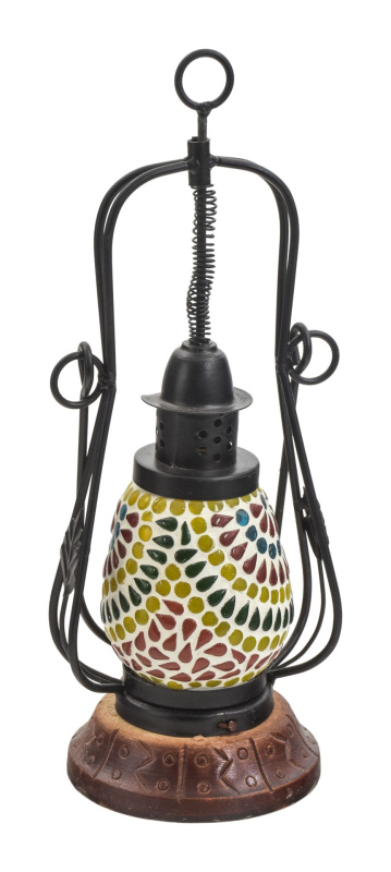 Sanu Babu Mozaiková lucerna na svíčku ve tvaru petrolejky, 12x32cm (1G)