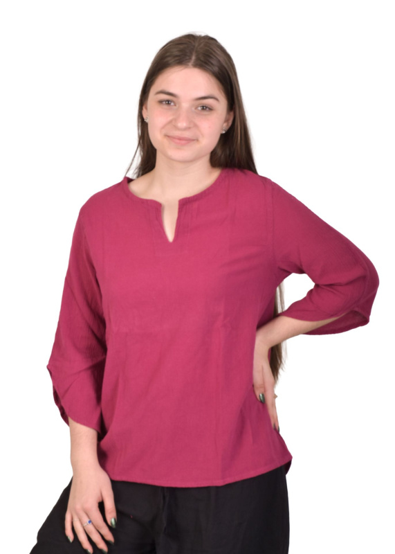 Sanu Babu Halena s tříčtvrtečním rukávem, růžová, bavlna L/XL , Růžová