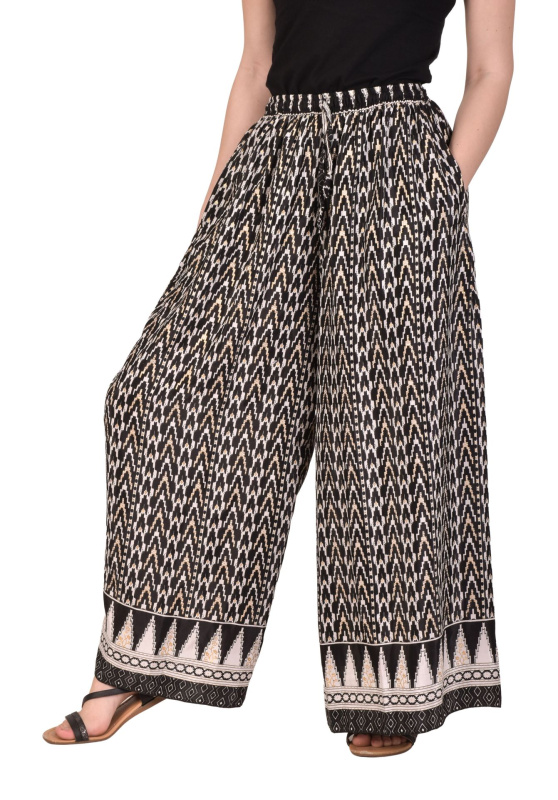 Sanu Babu Pohodlné volné kalhoty, barevný potisk, guma v pase (2A) FREE