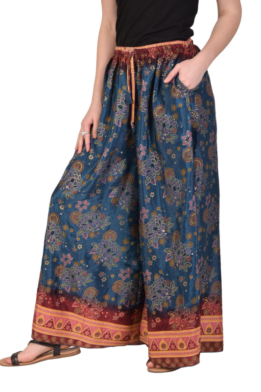 Sanu Babu Pohodlné volné kalhoty, barevný potisk, guma v pase (2E) FREE