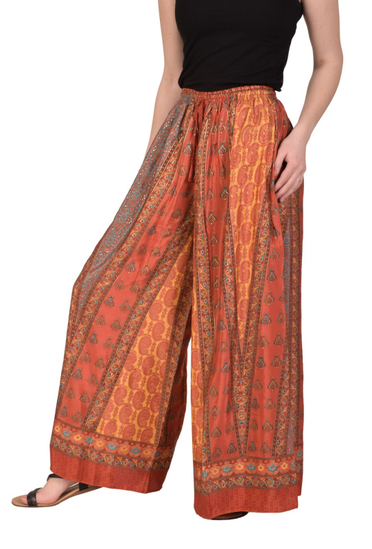 Sanu Babu Pohodlné volné kalhoty, barevný potisk, guma v pase (2F) FREE