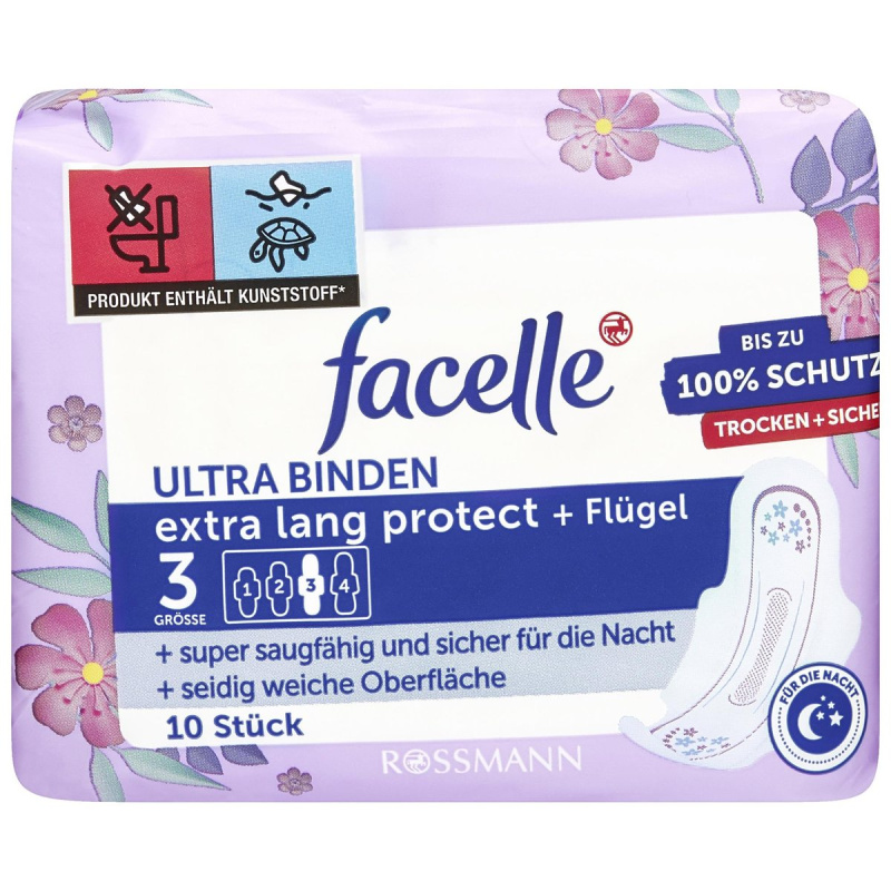 Facelle Ultra dámské vložky s křidélky na noc