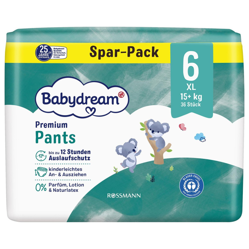 Babydream Premiové plenkové kalhotky XXL, vel. 6 (15+ kg)