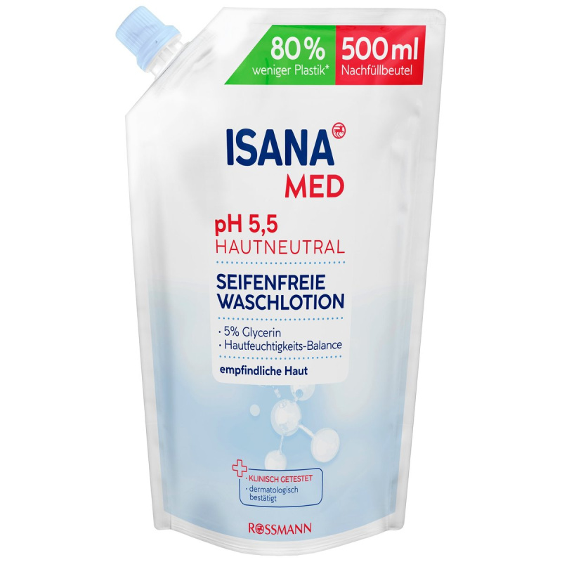 ISANA Med mycí emulze na ruce – náhradní náplň