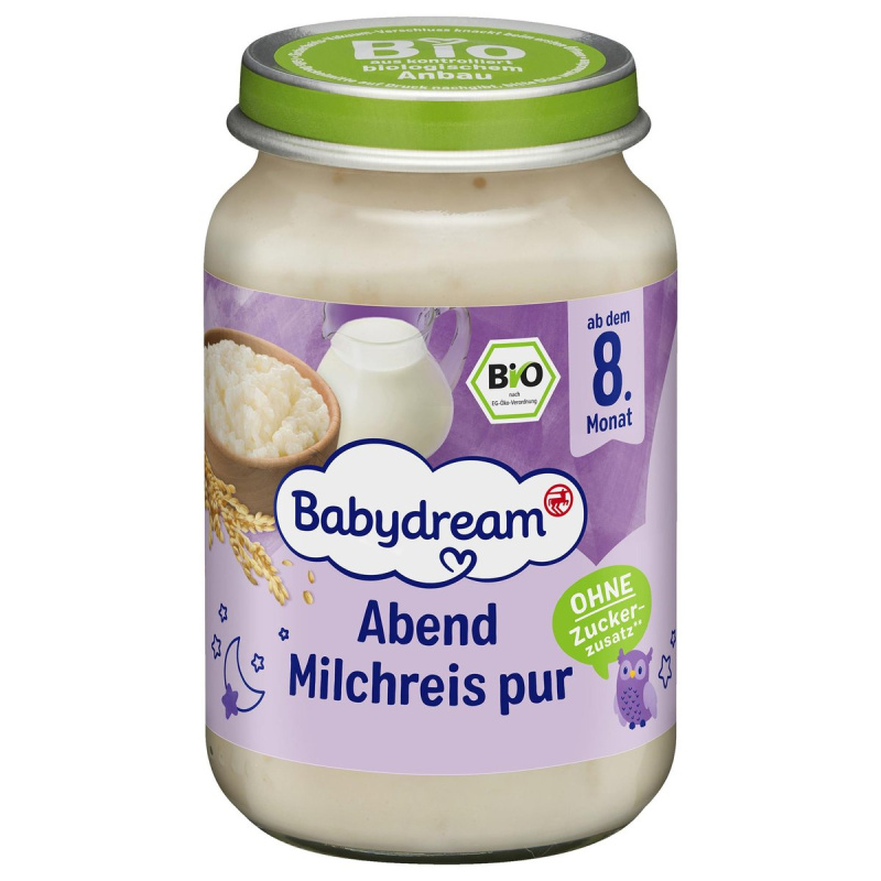 Babydream BIO Mléčná kaše s rýží