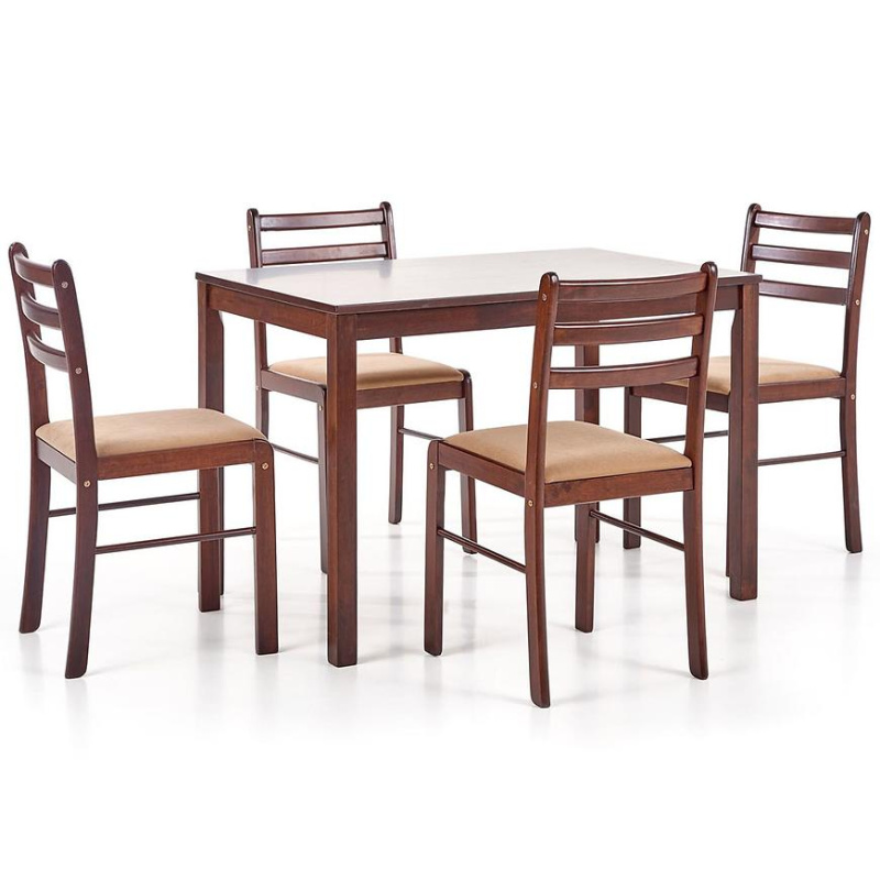 Stolní souprava New Starter 2 + 4 židle mdf/dřevo – espresso