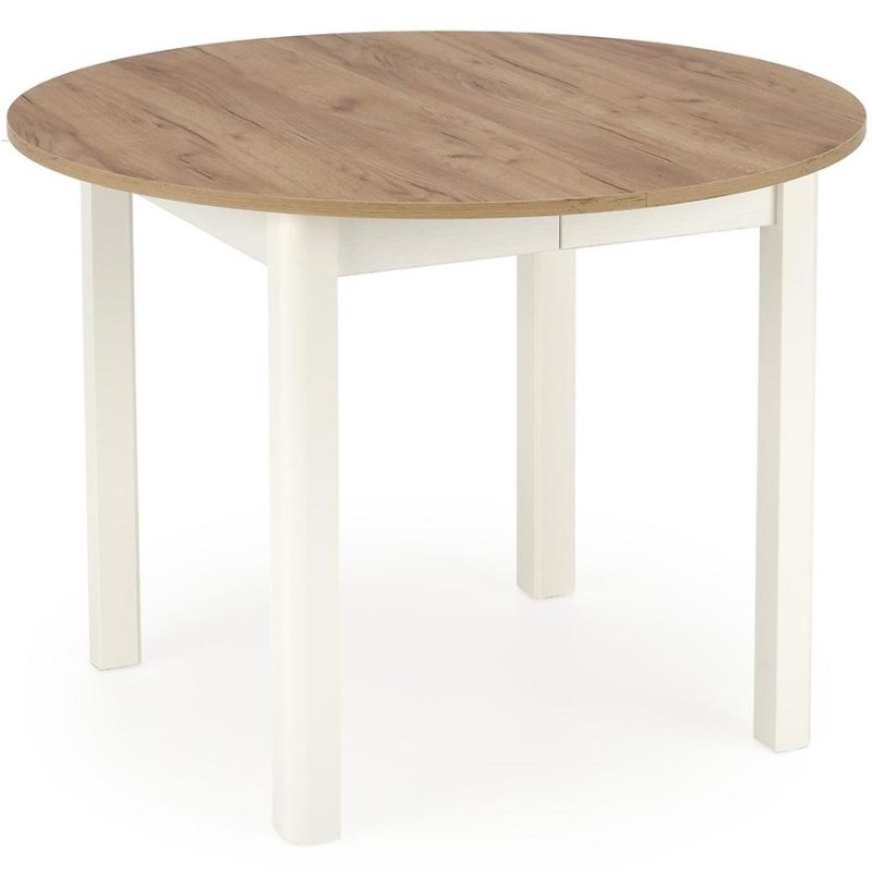 Stůl Ringo 102x142 talíř/mdf – dub craft/bílá