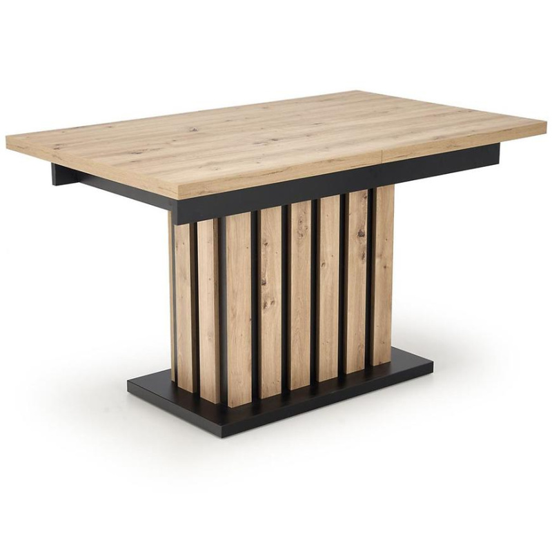 Stůl Lamello 80x130 talíř – dub artisan/černá