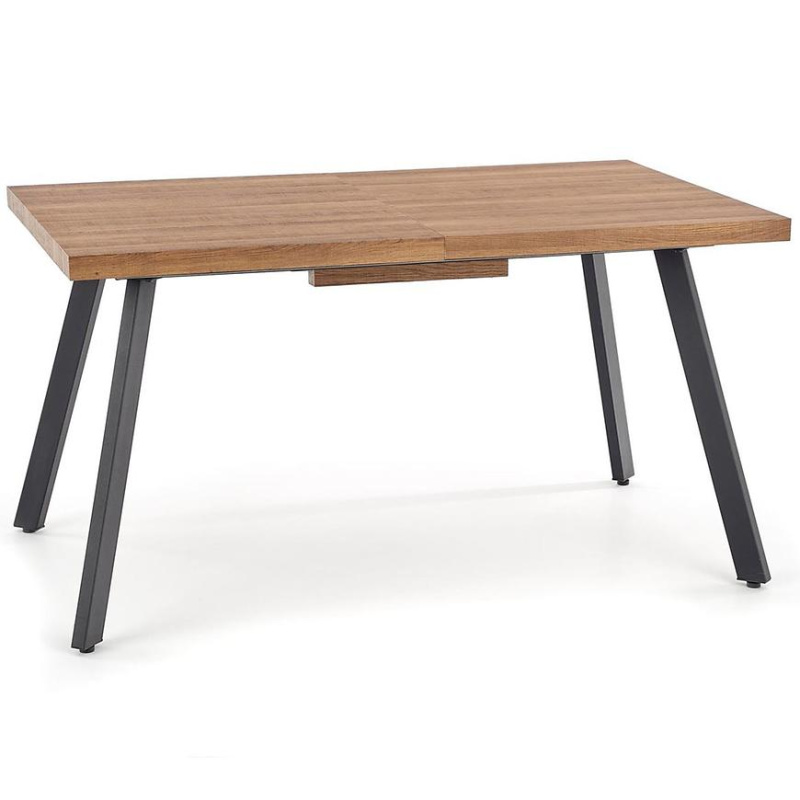 Stůl Berlin 90x160 mdf/ocel – medový ořech/černá
