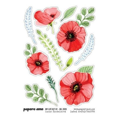 Samolepky A6 - Vlčí máky