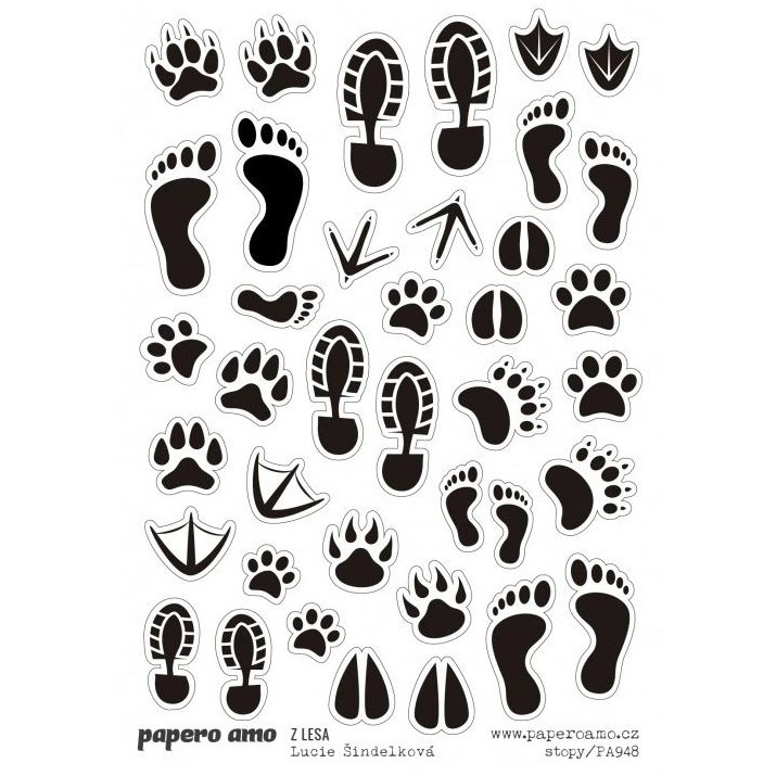 Samolepky A6 - Stopy