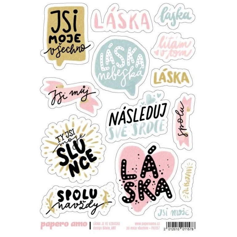 Samolepky A6 - Jsi moje všechno