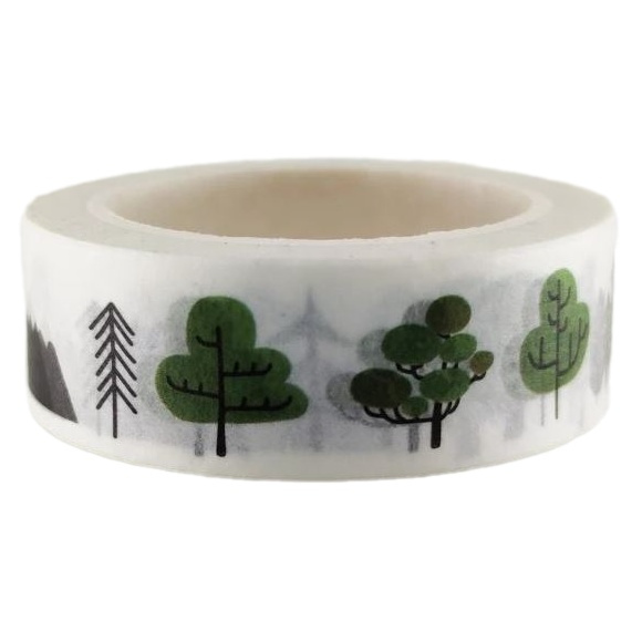 Samolepicí papírová washi páska - Stromy