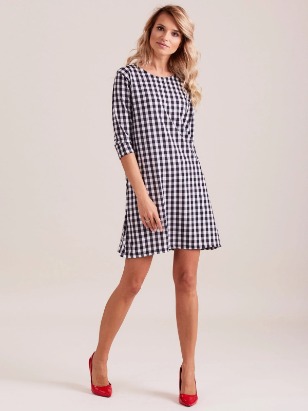 Šaty EN SK 4335.08 černá a bílá M