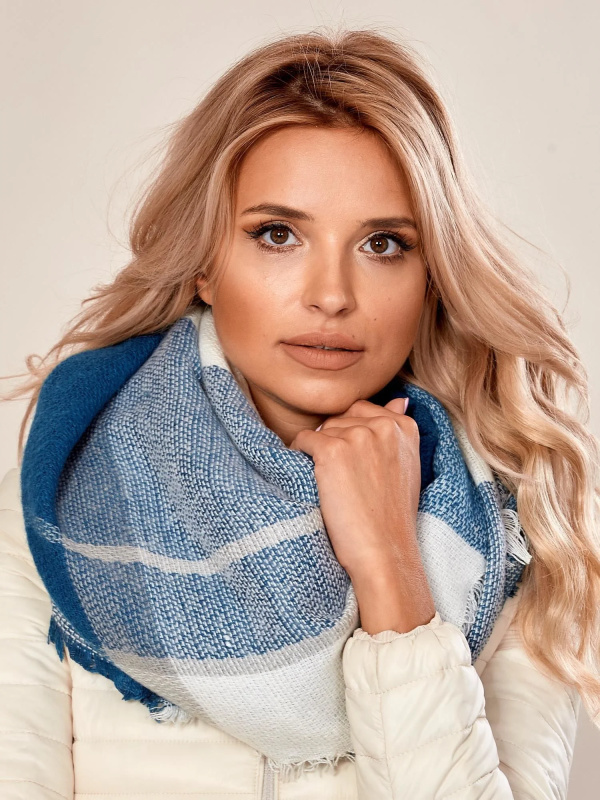 Wool Fashion Italia Šátek -AT-CH-171201.11 Barva: Modrá, Velikost: UNI