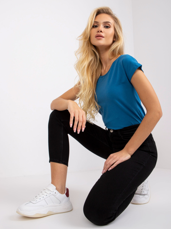 Tričko RV-BZ-4622.89 BASIC FEEL GOOD Barva: Modrá - tmavě, Velikost: S