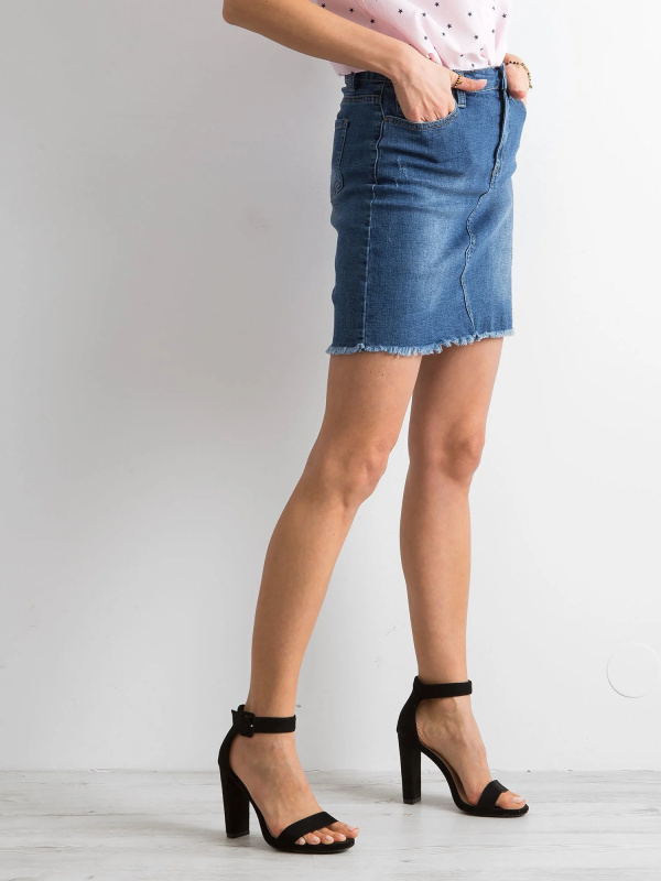 RE-Dress Jeans Dámská riflová sukně JMP-SD-RE3303.75 Barva: Modrá - tmavě, Velikost: XS