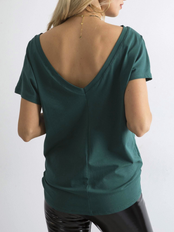 Tričko RV-TS-4662.38P BASIC FEEL GOOD Barva: Zelená - tmavě, Velikost: S