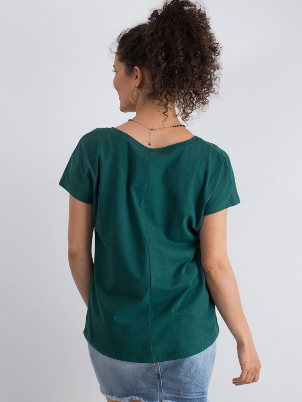 Tričko RV-TS-4832.35P BASIC FEEL GOOD Barva: Zelená - tmavě, Velikost: XS