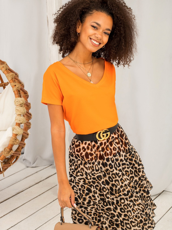 Tričko RV-TS-4832.39P BASIC FEEL GOOD Barva: Oranžová, Velikost: S