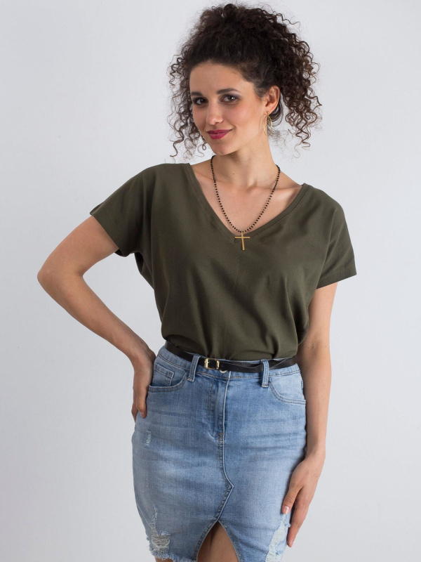 Tričko RV-TS-4832.40P BASIC FEEL GOOD Barva: Zelená, Velikost: XS