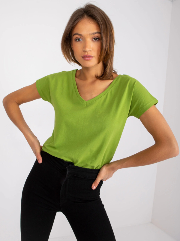 Tričko RV-TS-4832.42P BASIC FEEL GOOD Barva: Zelená - světle, Velikost: XS