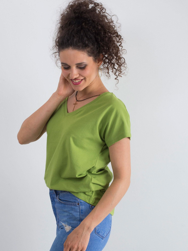 Tričko RV-TS-4832.42P BASIC FEEL GOOD Barva: Zelená - světle, Velikost: XS