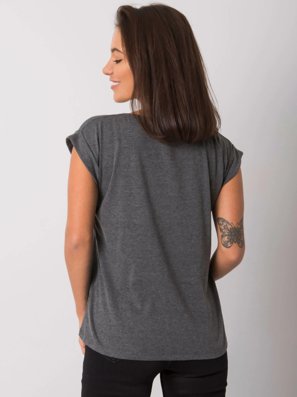 Tričko RV-TS-4833.43P BASIC FEEL GOOD Barva: Šedá - tmavě, Velikost: S