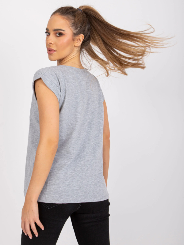 Tričko RV-TS-4833.44P BASIC FEEL GOOD Barva: Šedá, Velikost: XL