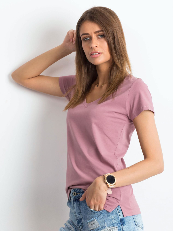 Tričko RV-TS-4837.28P BASIC FEEL GOOD Barva: Růžová - tmavě, Velikost: XS