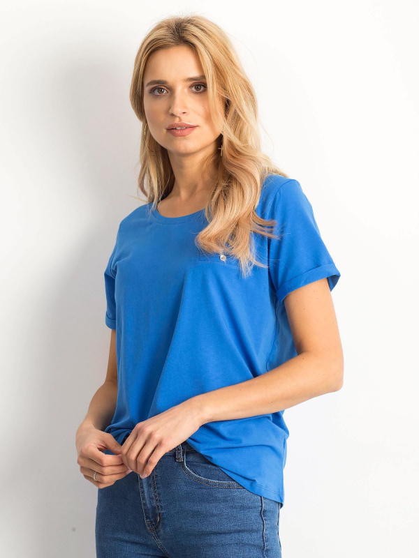 Tričko RV-TS-4838.60P BASIC FEEL GOOD Barva: Modrá - tmavě, Velikost: XS