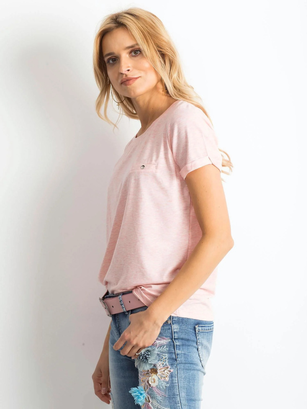 Tričko RV-TS-4838.72P BASIC FEEL GOOD Barva: Růžová - světle, Velikost: XL