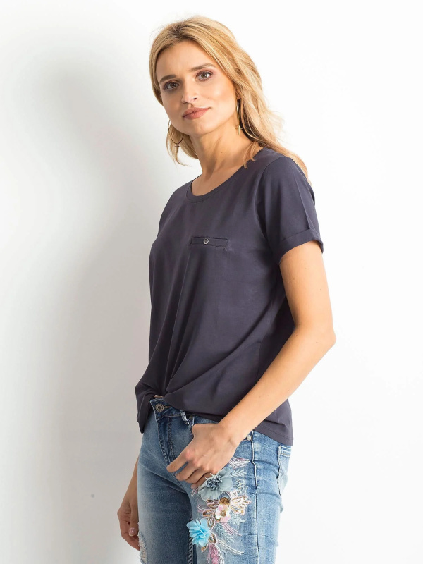 Tričko RV-TS-4838.46P BASIC FEEL GOOD Barva: Šedá - tmavě, Velikost: XS