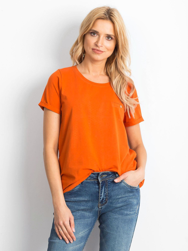 Tričko RV-TS-4838.51P BASIC FEEL GOOD Barva: Oranžová, Velikost: XS
