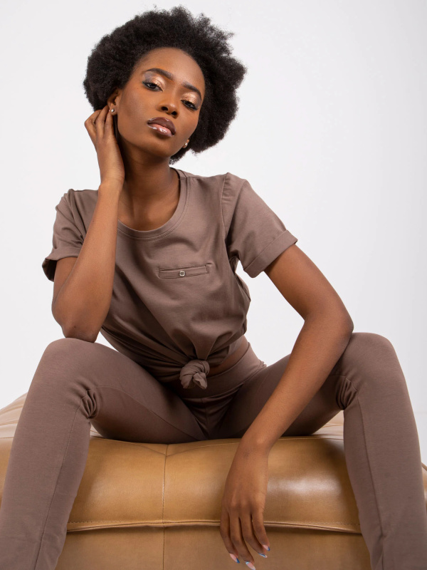 Tričko RV TS 4838.73P hnědá S