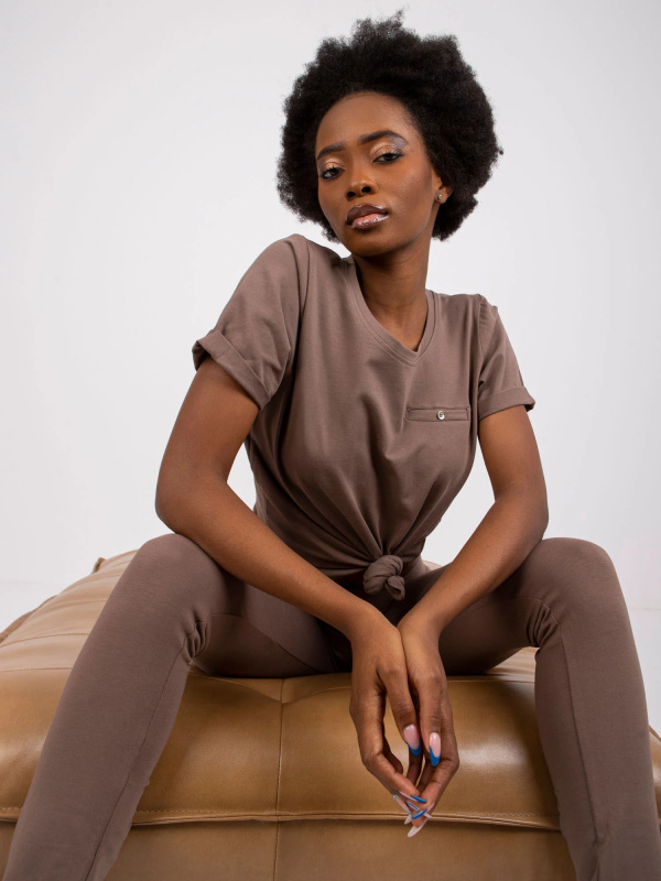 Tričko RV TS 4838.73P hnědá M