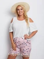 Dámské kraťasy AT-SN-2101A.04X Plus size Factory Price Barva: Růžová, Velikost: M/L