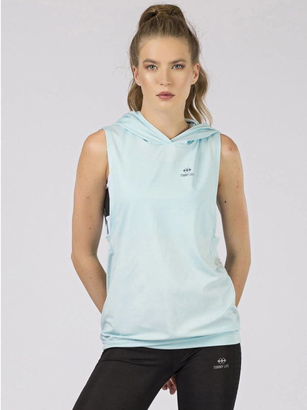 Mikina bez rukávů 298-BZ-TL-97106.32 TOMMY LIFE Barva: Modrá - světle, Velikost: M