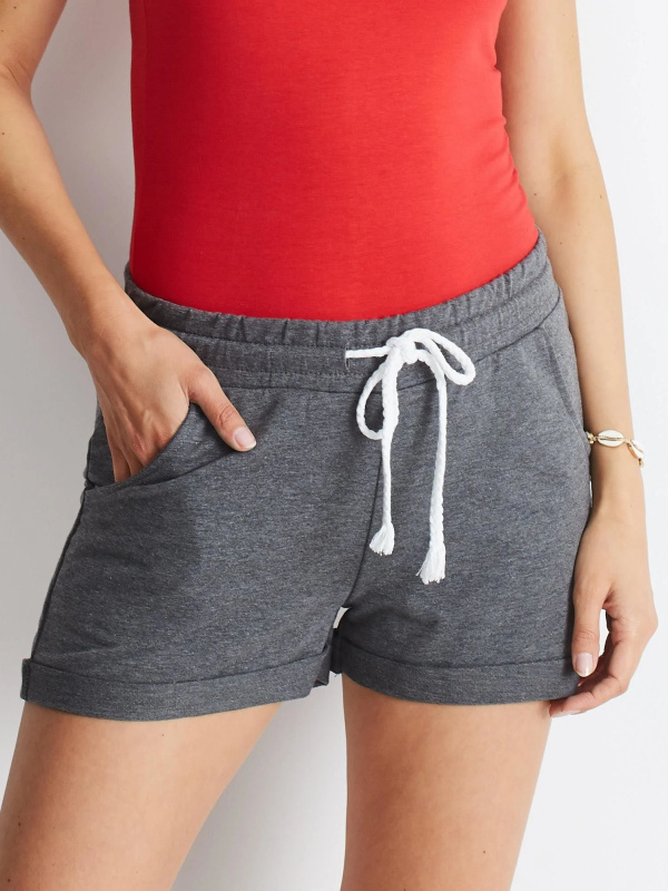 BASIC FEEL GOOD Šortky -RV-SN-4946.85P Barva: Šedá - tmavě, Velikost: XS