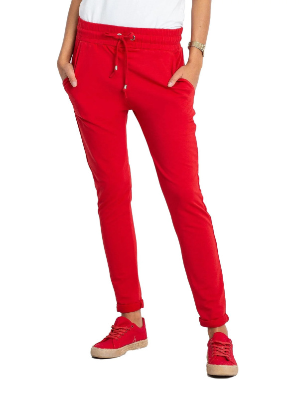 Dámské tepláky RV-DR-3698.07X BASIC FEEL GOOD Barva: Červená, Velikost: XS