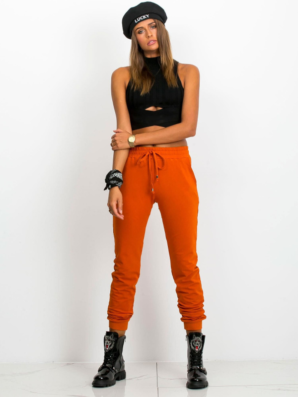 Dámské tepláky RV-DR-5040.07X BASIC FEEL GOOD Barva: Oranžová, Velikost: XS