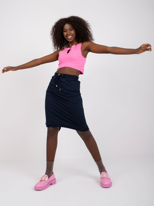 BASIC FEEL GOOD Dámská sukně RV-SD-4793-1.32 Barva: Modrá, Velikost: S