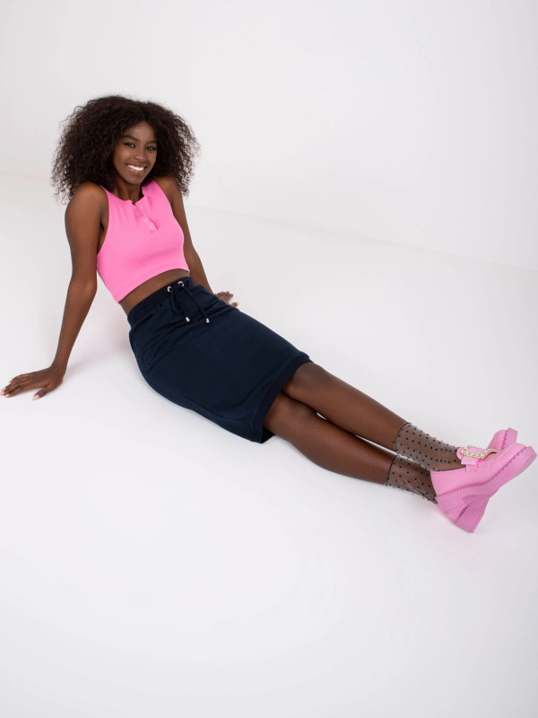 BASIC FEEL GOOD Dámská sukně RV-SD-4793-1.32 Barva: Modrá, Velikost: XL