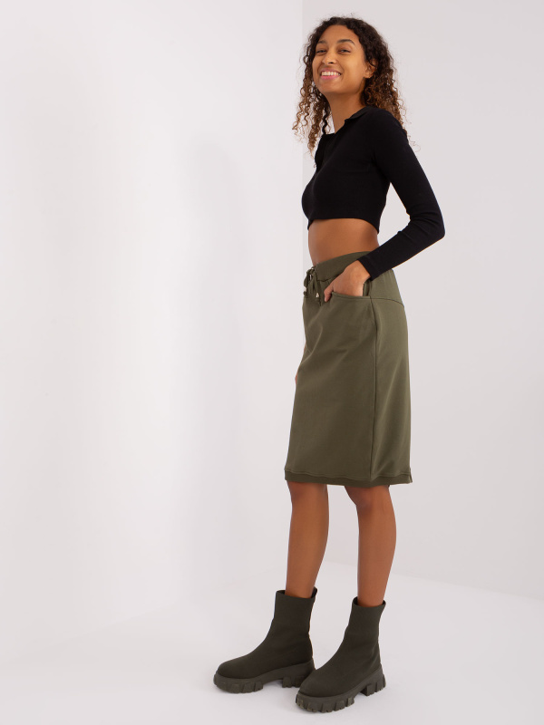 BASIC FEEL GOOD Dámská sukně RV-SD-4793-1.32 Barva: Šedá - tmavě, Velikost: XS